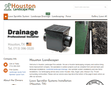 Tablet Screenshot of houstonlandscapepros.com